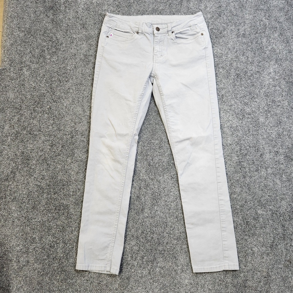 Stio Rivet Canvas Pants Womens 8 Gray Mid‎ Rise Skinny Slim Stretch Denim